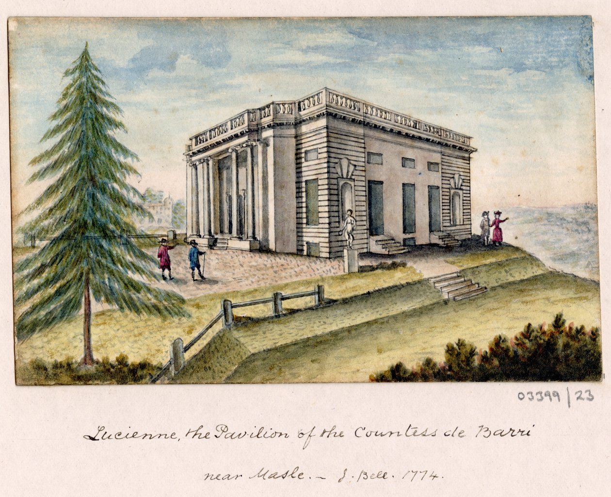 Uma série de esboços, vistas na Grã-Bretanha, Continente e América 1772-1778 (aguarela) de British School