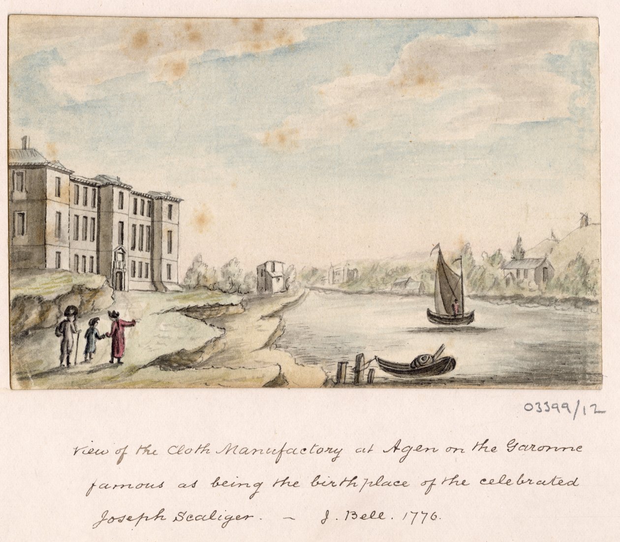 Uma série de esboços, vistas na Grã-Bretanha, Continente e América 1772-1778 (aguarela) de British School