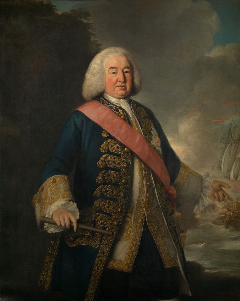 Almirante Sir William Rowley (cerca de 1690-1768) de British School