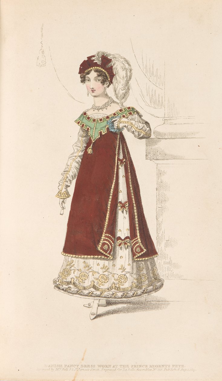 Vestido de fantasia dinamarquês usado no Prince Regent