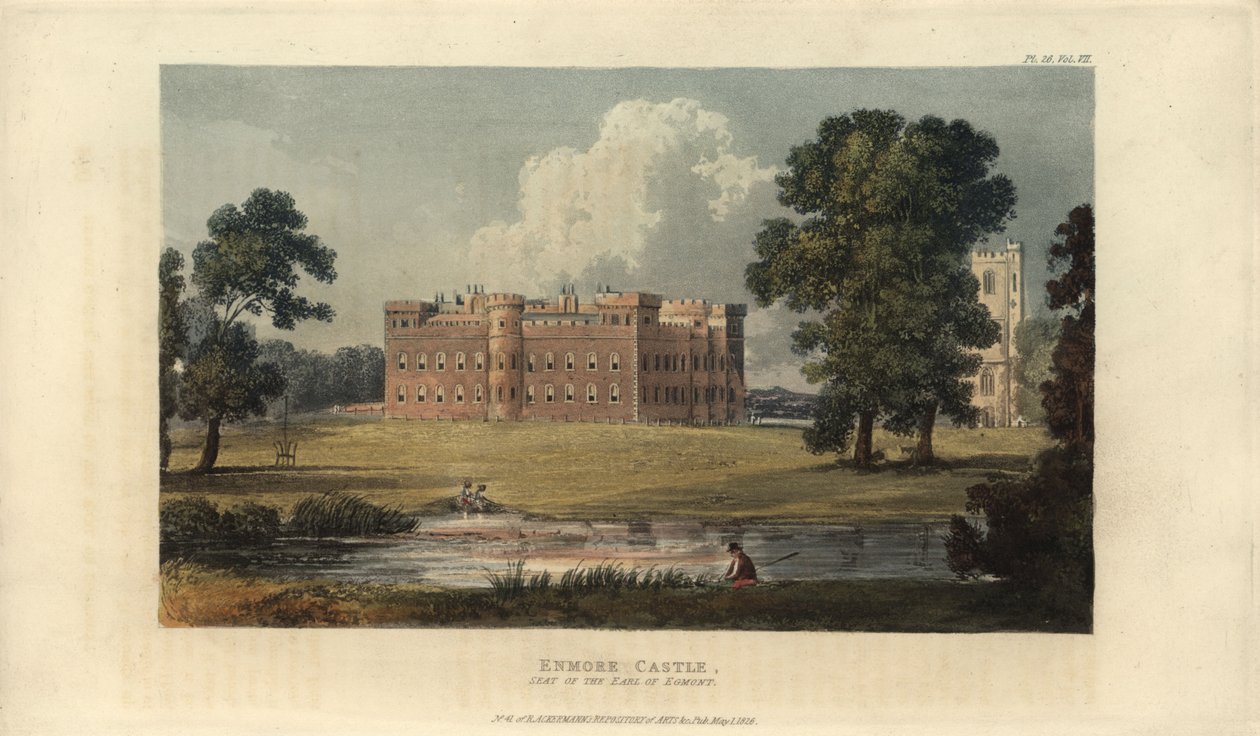 Castelo de Enmore, Somerset, sede do Conde de Egmont. de British School