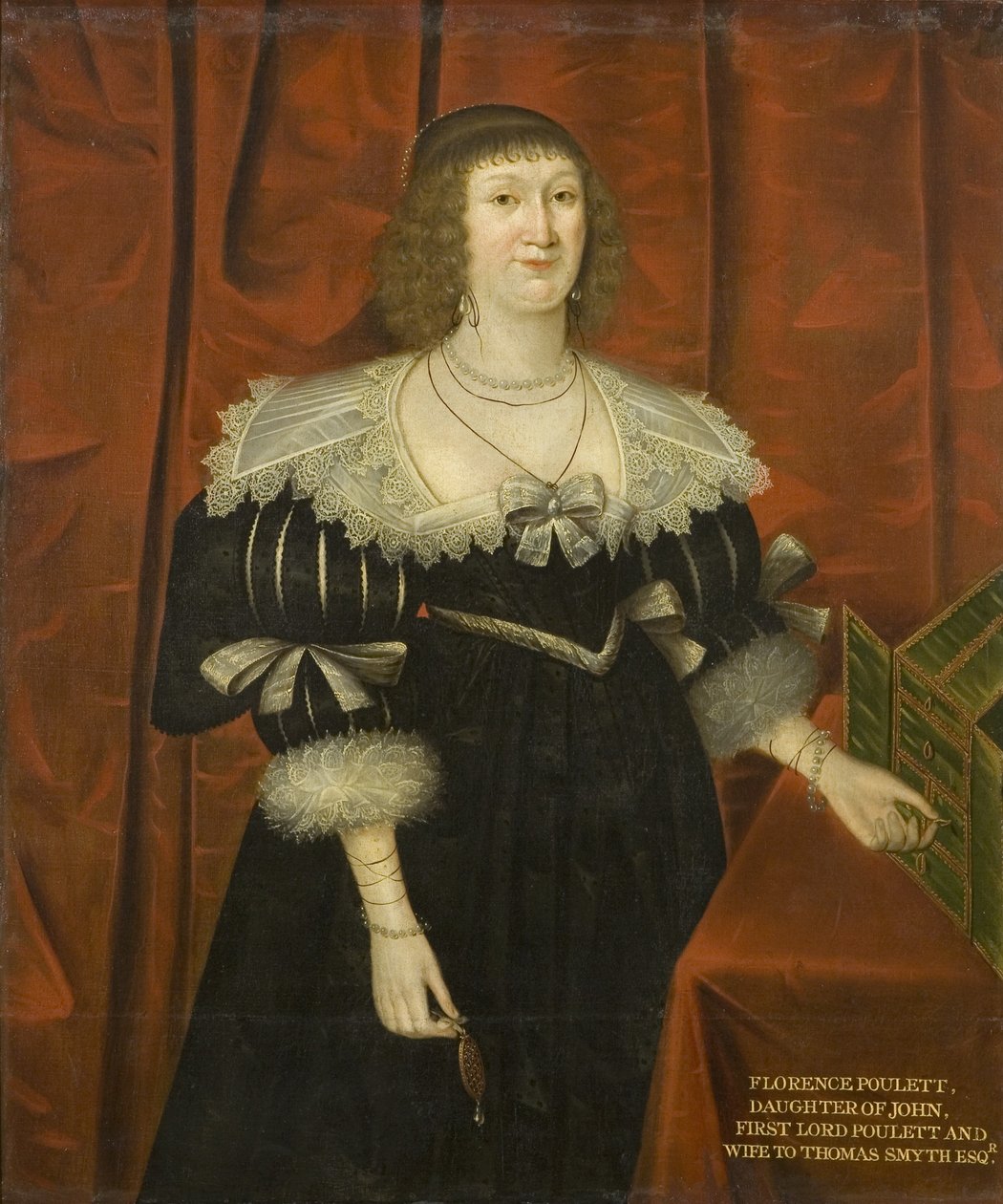 Florence Poulett, esposa de Thomas Smyth, c.1640 (óleo sobre tela) de British School