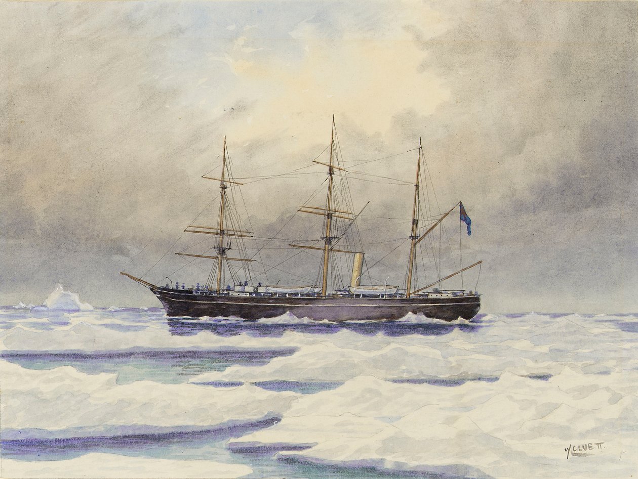 O HMS "Discovery" no Ártico de British School