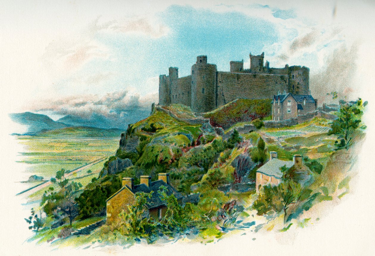 Castelo de Harlech em Gwynedd, País de Gales do Norte de British School