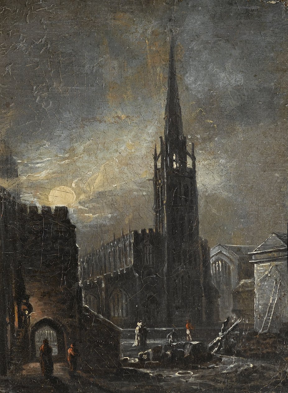 Santíssima Trindade e São Miguel à Noite, c.1826 (óleo a bordo) de British School