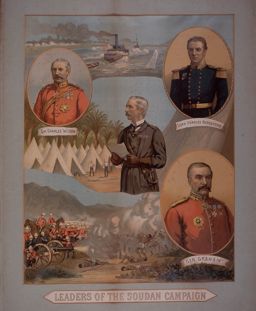 Líderes da Campanha do Sudão 1884-5 (cromolito) de British School