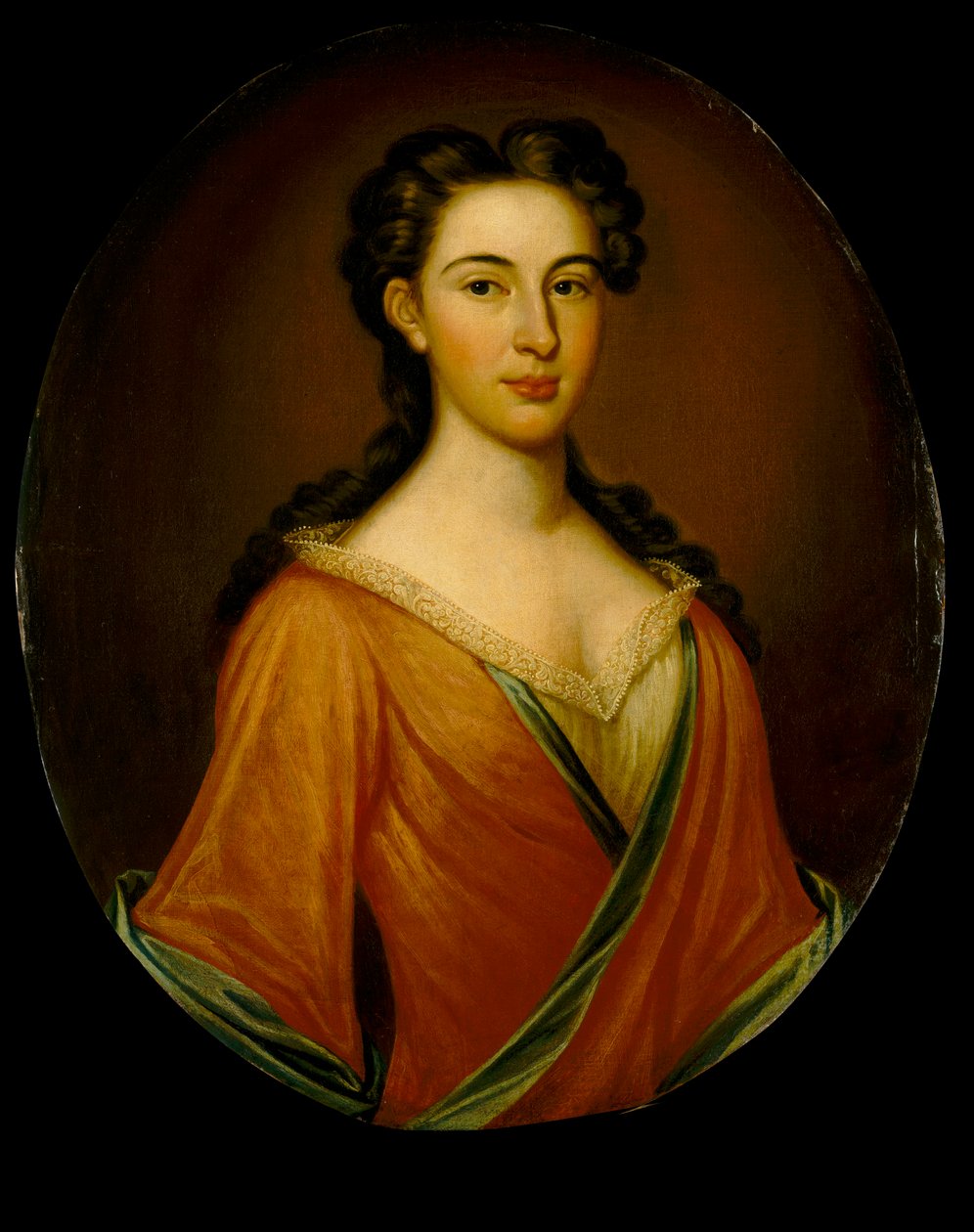Sra. Edmund Nelson (1698-1789), c.1720 (óleo sobre tela) de British School