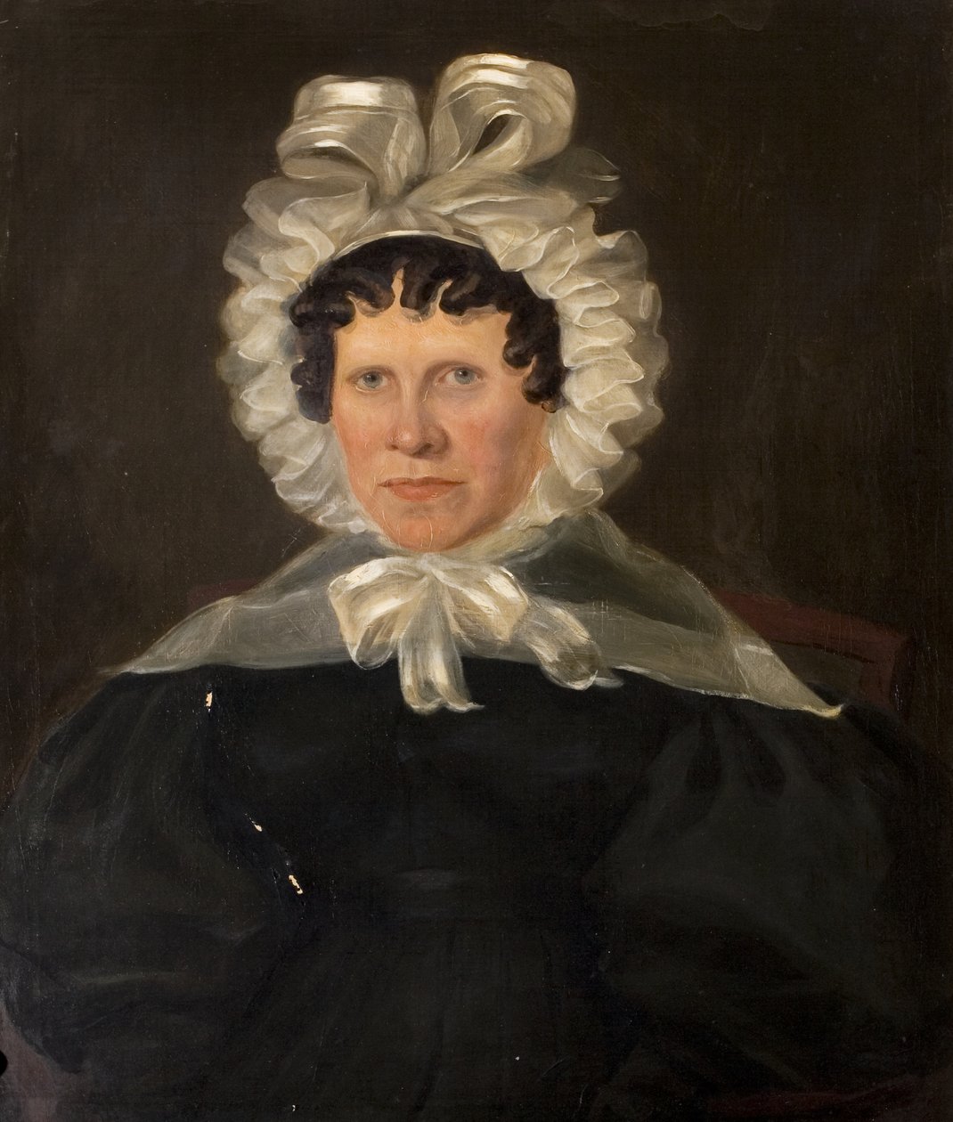 Sra. Rebekah Franklin, esposa do reverendo Francis Franklin, final da década de 1840 (óleo sobre tela) de British School