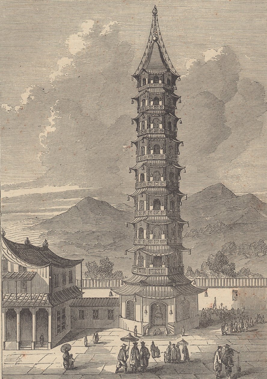 Torre de porcelana de Nanjing (gravura) de British School