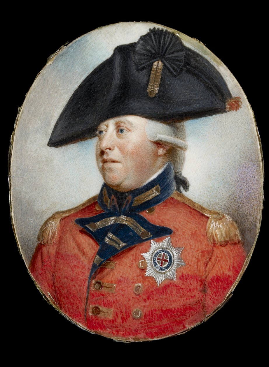 Retrato do Rei Jorge III (aguarela sobre marfim) de British School