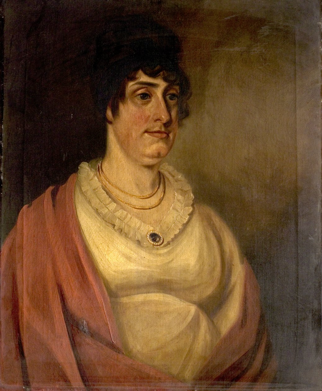 Retrato de uma Senhora (óleo sobre tela) de British School