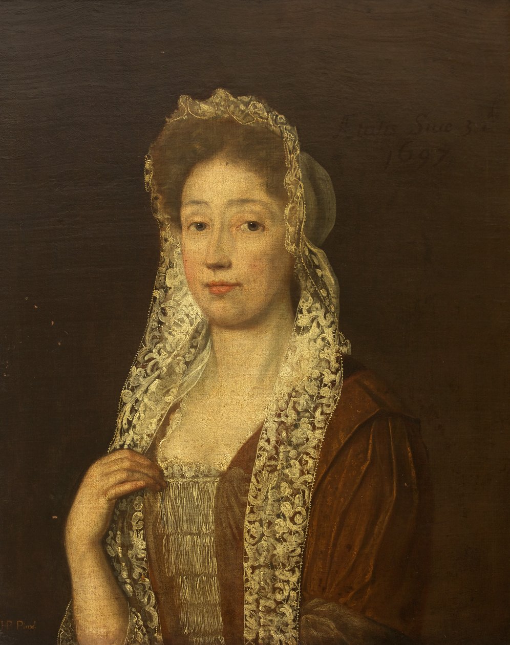 Retrato de uma Senhora com Renda e Cordas de British School