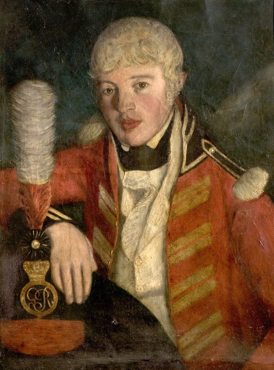 Retrato de um oficial, c.1806 (óleo sobre tela) de British School