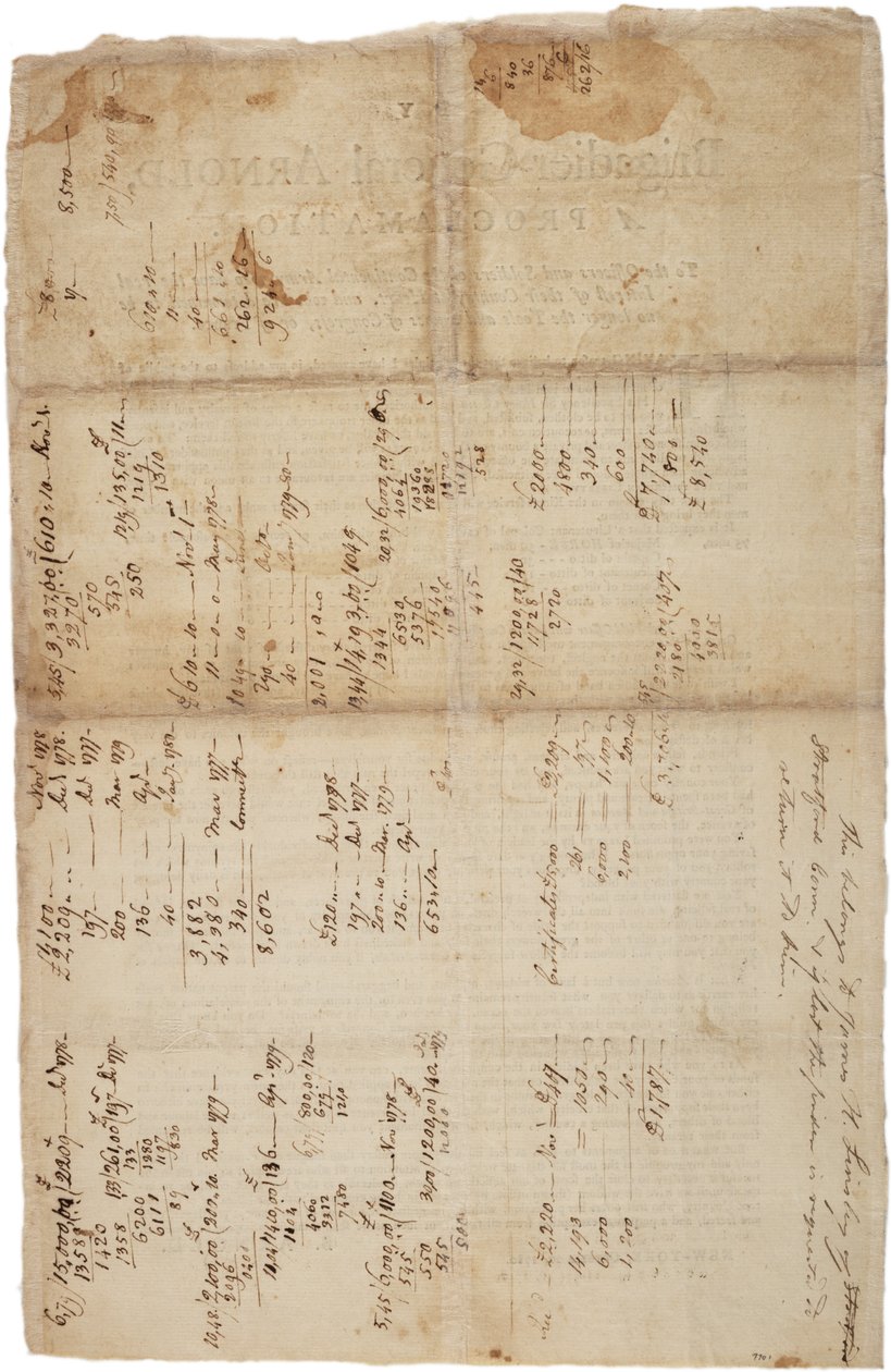 Proclamação a oficiais e soldados do Exército Continental, 20 de outubro de 1780 de British School