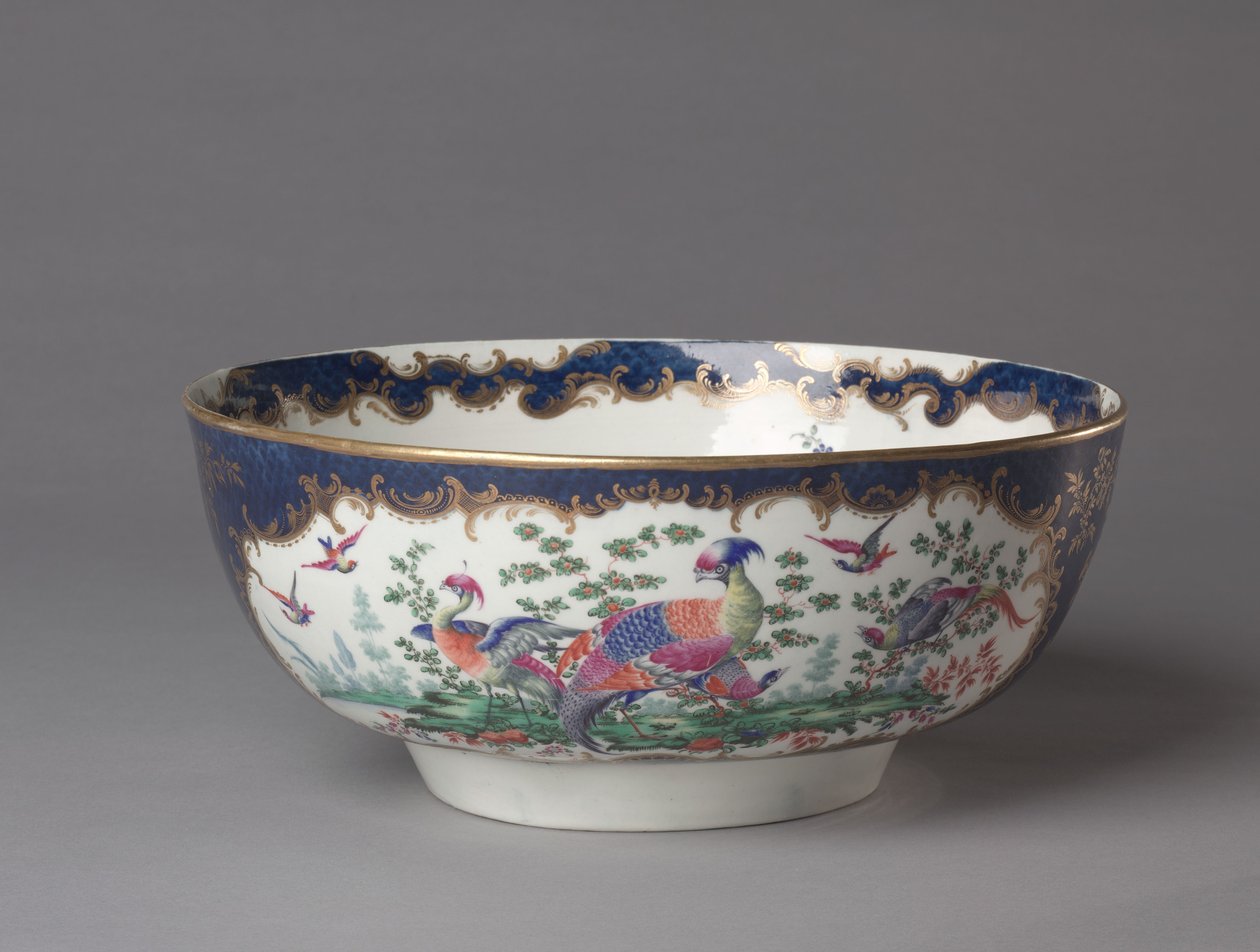 Punch Bowl, Fábrica de Porcelana Worcester, c.1770 de British School