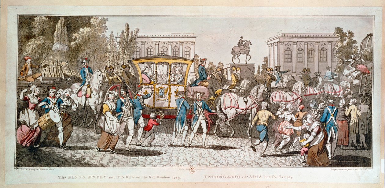 Regresso de Luís XVI a Paris ... (gravura) de British School