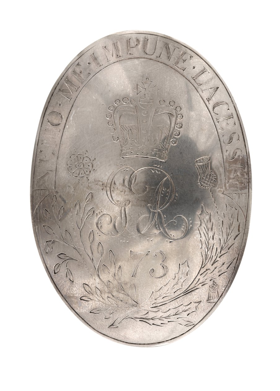 Placa de cintura do ombro, 73º Regimento de Pés (Highland), c.1788 (placa de cintura do ombro) de British School