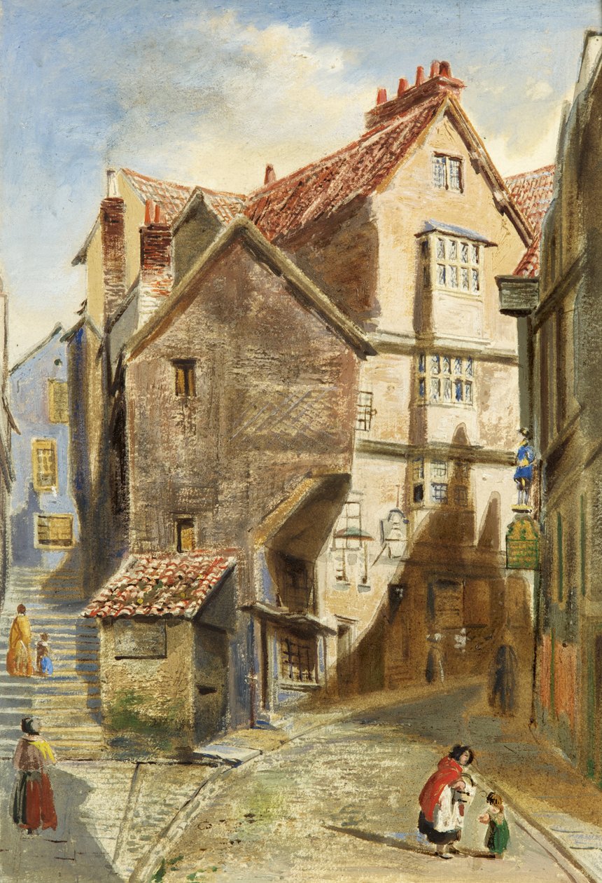 Rua íngreme (óleo sobre tela) de British School