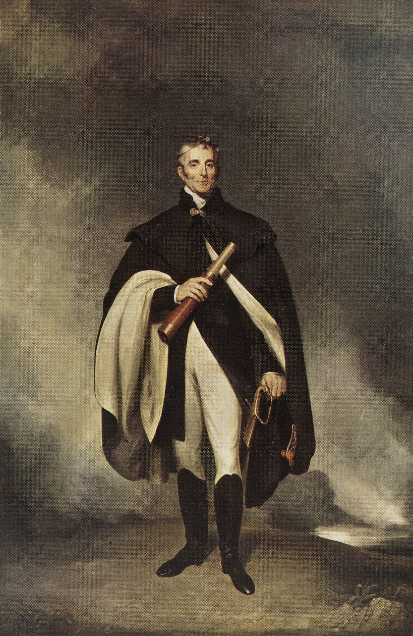 O Duque de Wellington K. G., finais do século XVIII a XIX (meio-tom) de British School