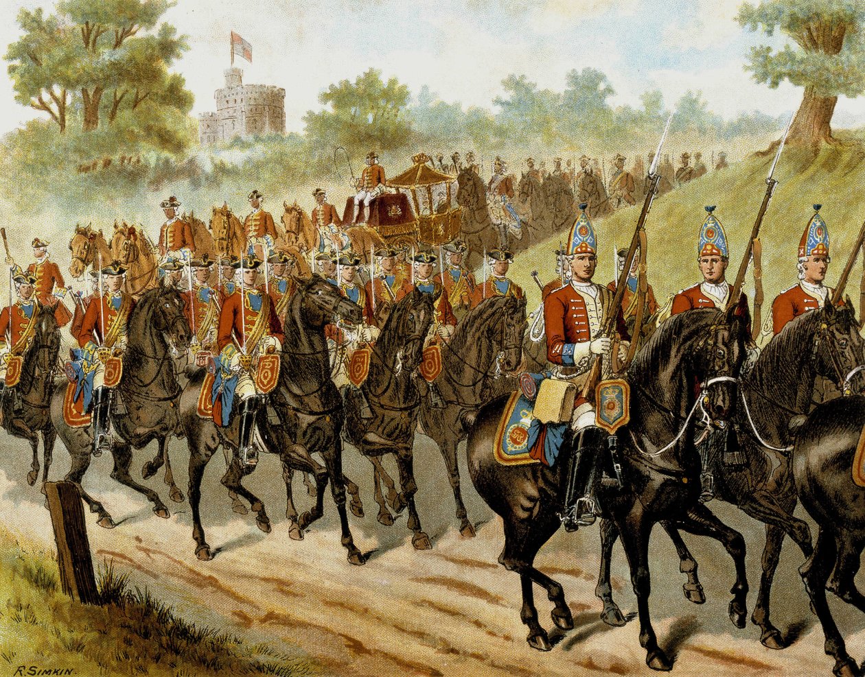 A Escolta Real (George II) em 1742 - em “” Harper
