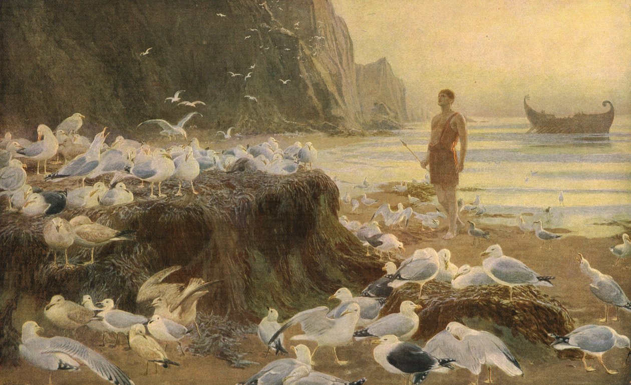 Um andarilho do Velho Mundo, 1887, c1930. de Briton Riviere