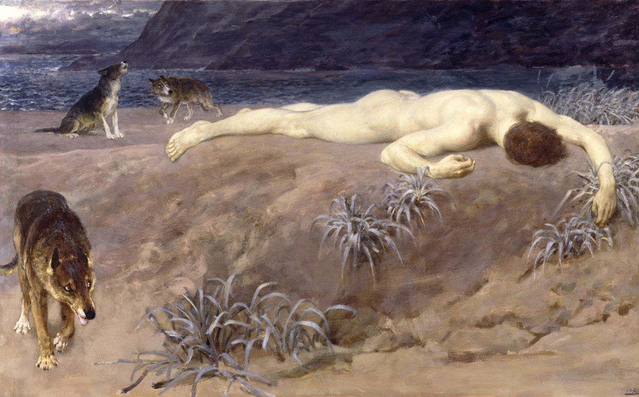 Hector morto de Briton Riviere