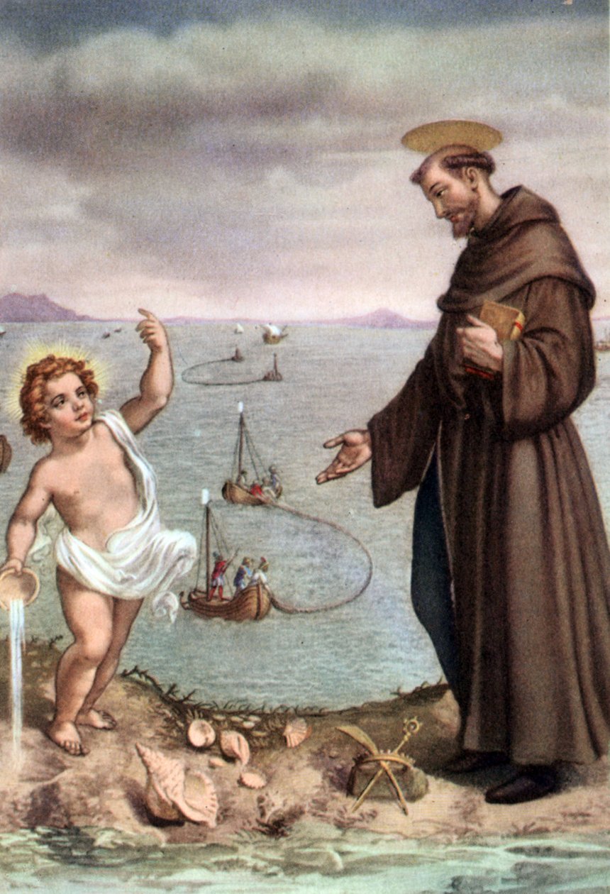 Santo Agostinho e o anjo, c.1950 (postal) de Brogi Brogi