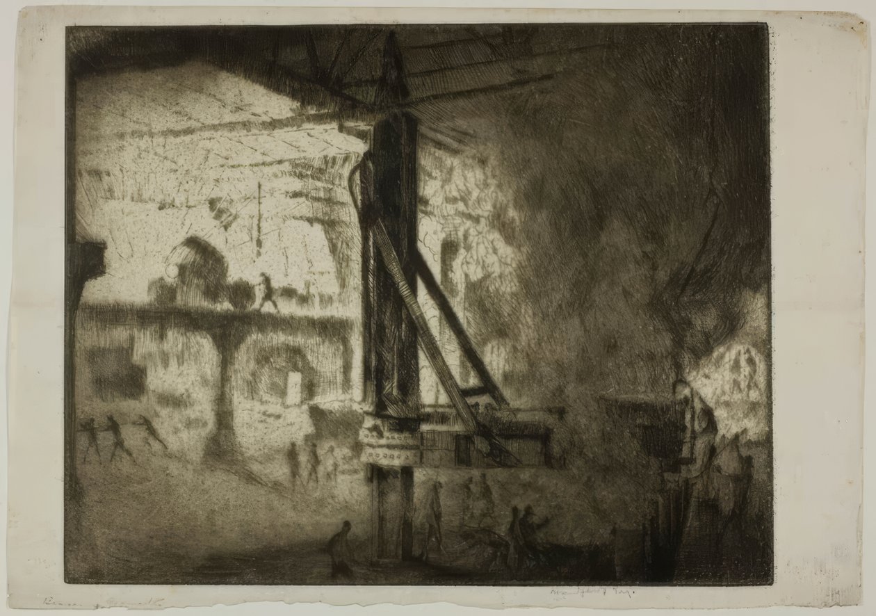 Chicago - Conversores Bessemer, Illinois Steel Co. de Bror Julius Olsson Nordfeldt