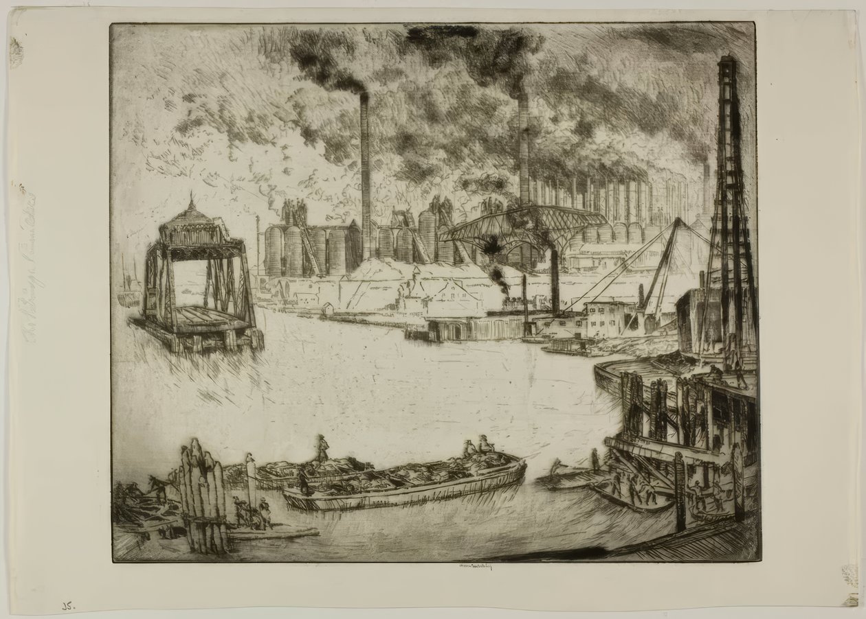 Chicago - Construtores de Pontes de Bror Julius Olsson Nordfeldt