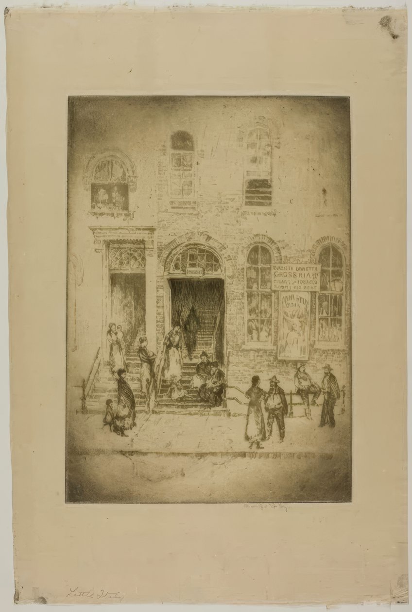 Chicago - Little Italy, Grand Ave de Bror Julius Olsson Nordfeldt