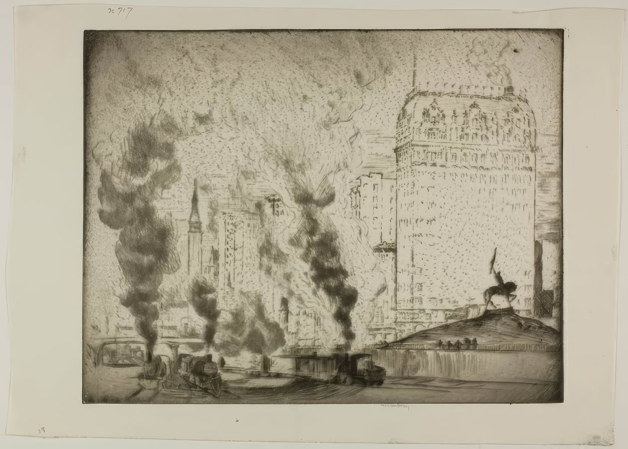 Chicago - Monumento Logan de Bror Julius Olsson Nordfeldt