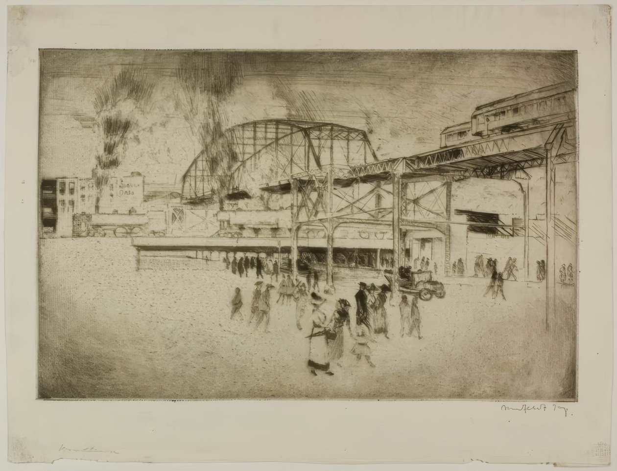 Chicago - Woodlawn, 63rd St. e Jackson Park de Bror Julius Olsson Nordfeldt