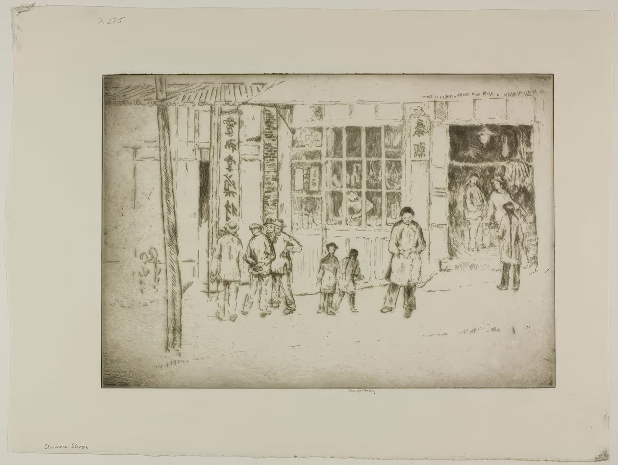 Lojas de Chinatown de Bror Julius Olsson Nordfeldt