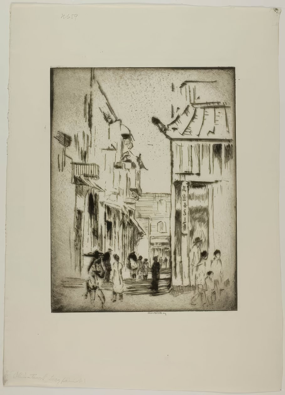 São Francisco - Chinatown de Bror Julius Olsson Nordfeldt