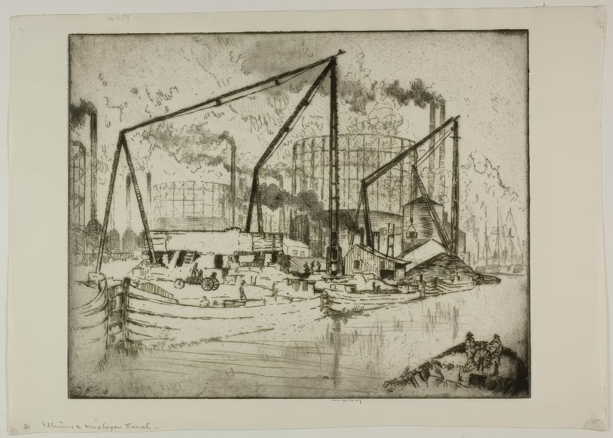 O Canal Illinois  Michigan de Bror Julius Olsson Nordfeldt