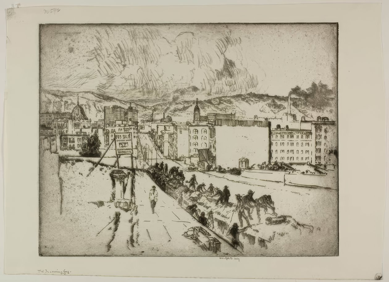 A névoa que se aproxima de Bror Julius Olsson Nordfeldt