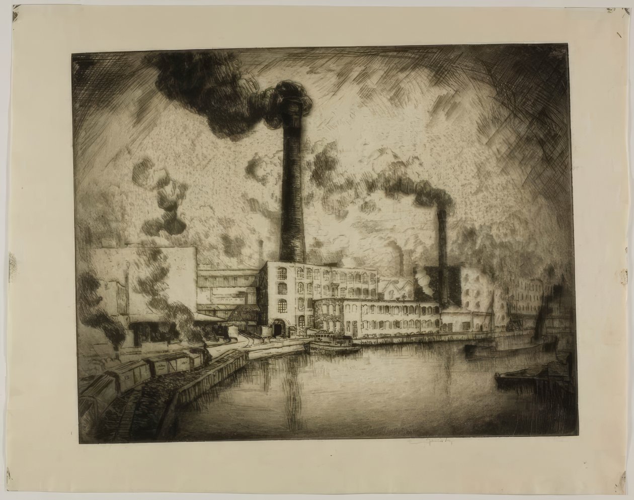 Sem título (South Deering - Margem Esquerda) de Bror Julius Olsson Nordfeldt