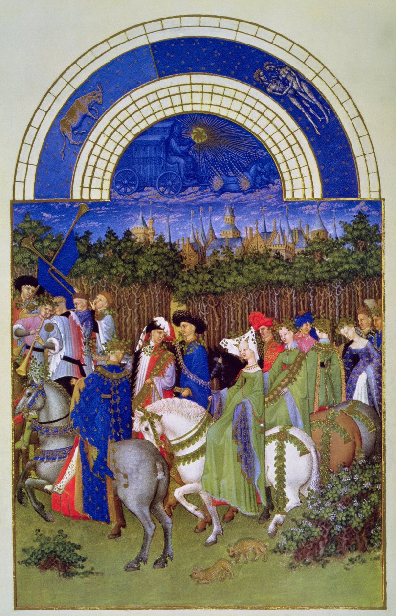 Facsimile de Maio: Courtly Figures on Horseback, de 