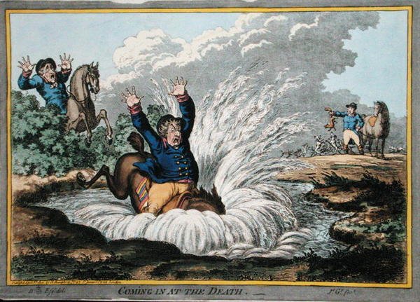 Vindo na Morte, gravado por James Gillray (1757-1815) publicado por Hannah Humphrey em 1800 (gravura colorida à mão) de Brownlow (after) North