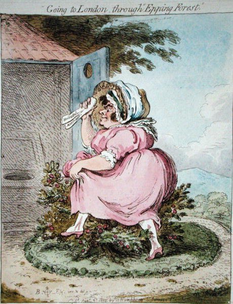 Indo para Londres pela Epping Forest, gravada por James Gillray (1757-1815) publicada por Hannah Humphrey em 1802 (gravura colorida à mão) de Brownlow (after) North