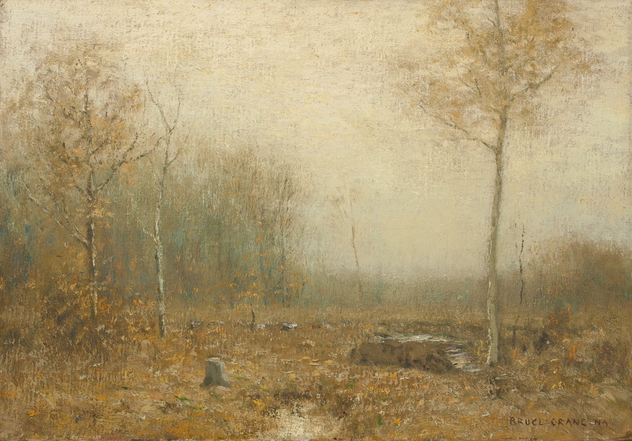 Uma cena de novembro, c. 1895 (óleo sobre tela) de Bruce Crane