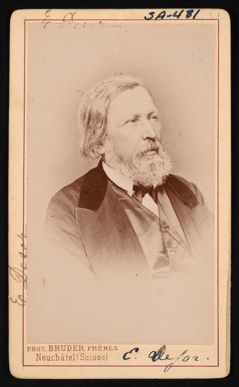 Retrato de Pierre Jean Edouard Desor 1811-1882, Antes de 1882. de Bruder Freres
