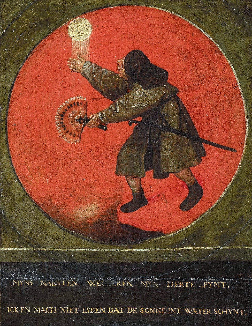 O sucesso de meus vizinhos me irrita. Não quero que o sol brilhe na água., 1558. de Bruegel