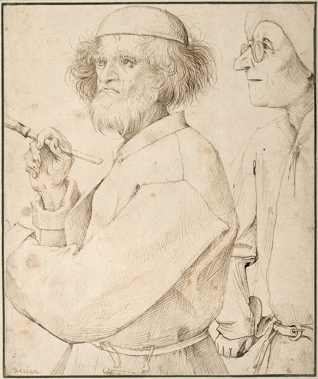 O pintor e o comprador, c. 1565 de Bruegel