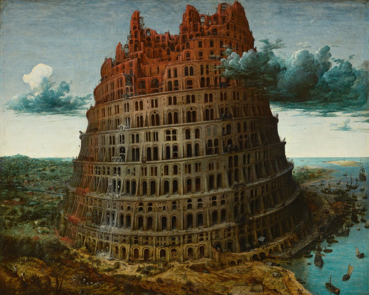 A Torre de Babel, c. 1565 de Bruegel
