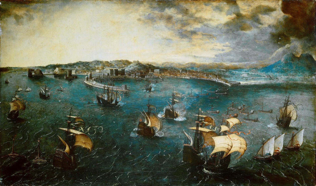Vista da baía de Nápoles, ca 1550-1565. de Bruegel