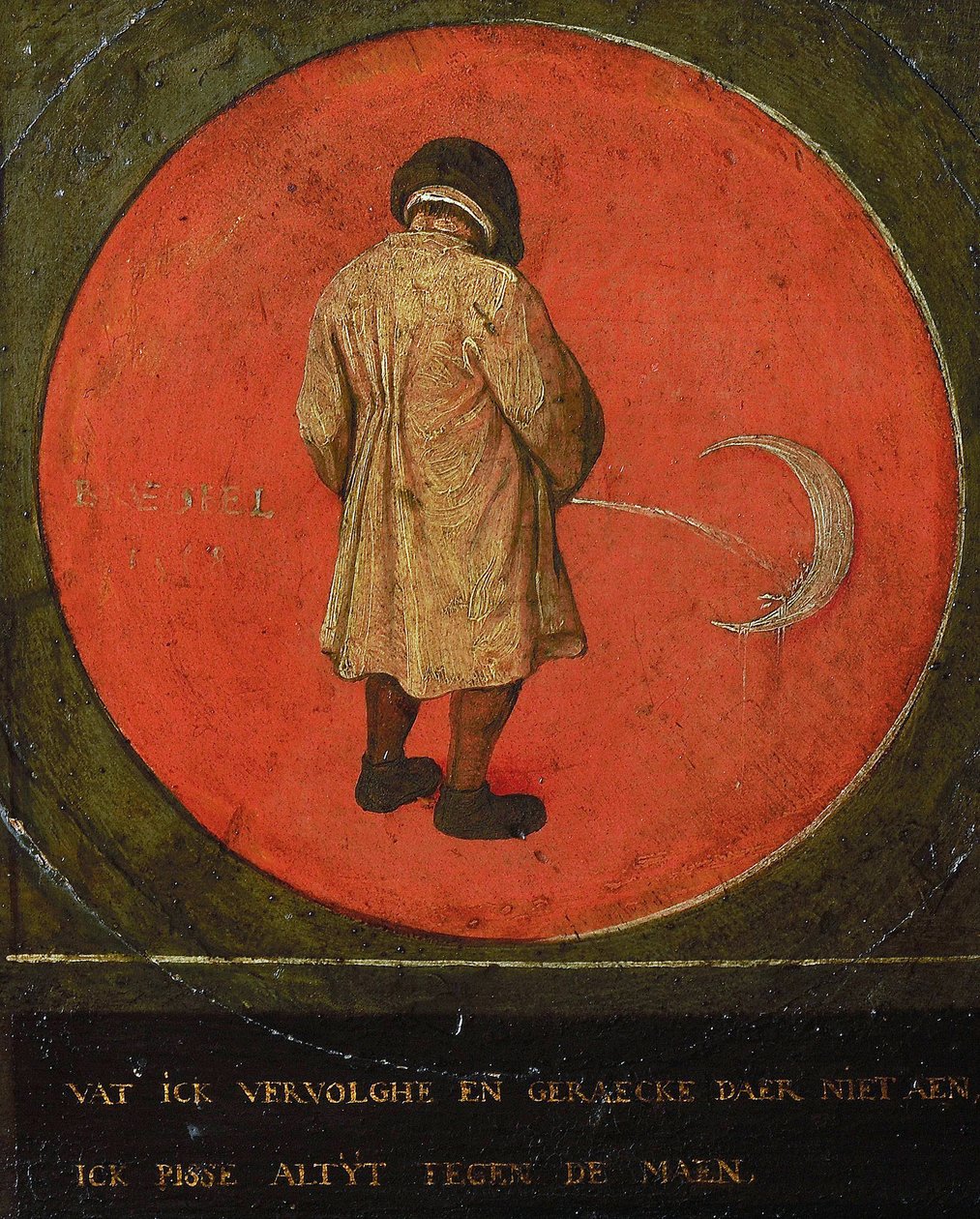 Tudo o que faço é em vão. Mijo na lua, 1558. de Bruegel