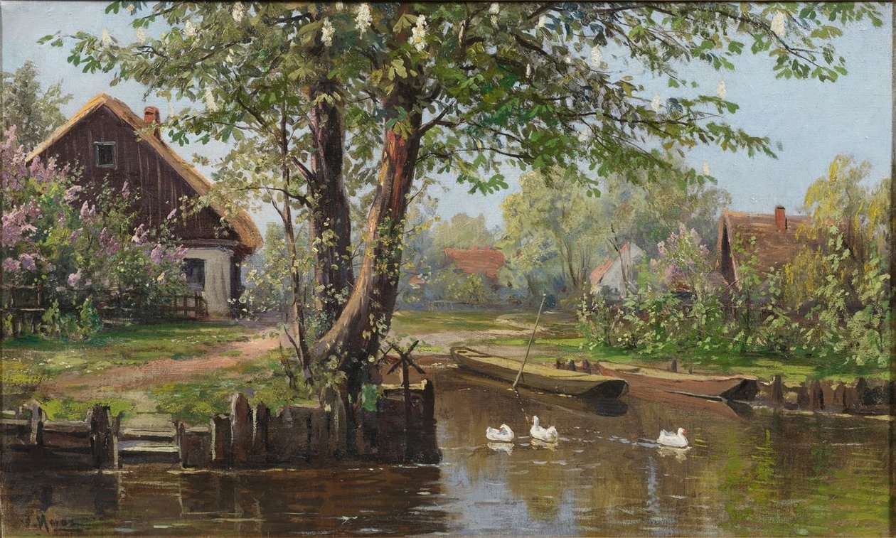 Primavera no Spreewald Lehde perto de Lubbenau de Bruno Moras