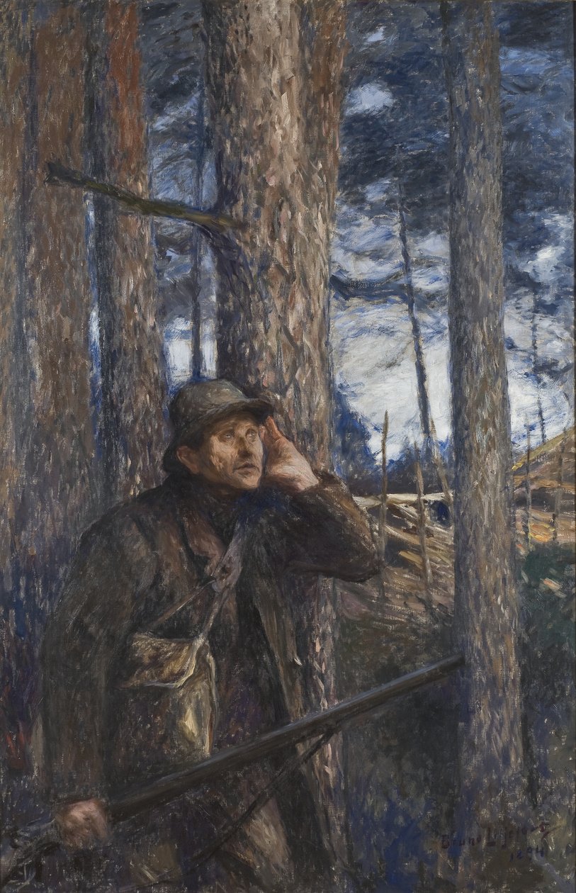 Um caçador ilegal, 1894 de Bruno Andreas Liljefors