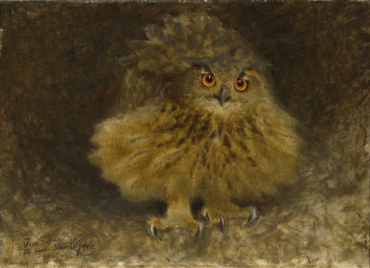 Uma coruja de águia, 1905 de Bruno Andreas Liljefors